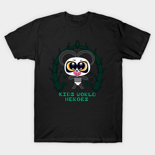 New born baby panda with Pink Honey Boo Kids world Heroes T-Shirt by RJ-Creative Art